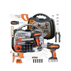 Set de Scule "Micul Meșter" - 21 Piese, cu Bormașină Electrică Funcțională și Valiză Portabilă de Depozitare