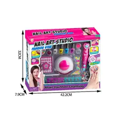 Set Creativ Nail Art Studio "Girl's Creator", accesorii manichiură, dimensiuni 26x19 cm