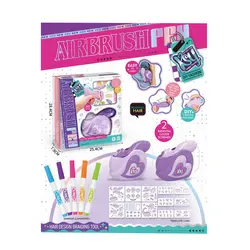 Creion Inteligent AirBrush Aerograf Hobby & Fun Air Pro, Include Markere și Șabloane, Reîncărcabil USB, Lungime 17 cm