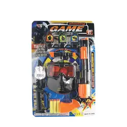 Set de Jucărie Shooting Game cu Pistol, Mască de Protecție și Proiectile Moale, Lungime Pistol 25 cm