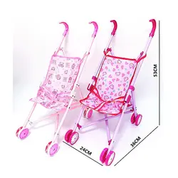 Cărucior pentru Păpuși Baby Mix, Cadru Metalic Rezistent, Sistem de Pliere Tip Umbrelă, Centură de Siguranță, Înălțime Mâner 55 cm