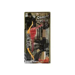 Set de Jucărie Combat Force, Include Pușcă cu Sunete, Arc cu Săgeți și Accesorii Militare, Dimensiuni Pușcă 45 cm, Multicolor