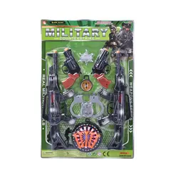 Set Militar de Jucărie „Elite Combat”, Include 2 Puști de Asalt și 2 Pistoale, Design Realist Camuflaj, Accesorii de Luptă