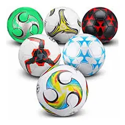 Minge de Fotbal Nr. 5, Mix de Modele Sportive, Material Rezistent, Circumferință Standard, Diametru 22 cm, Multicolor