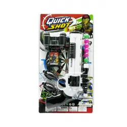 Set pistol de jucărie alb Quick Shoot vedere generală