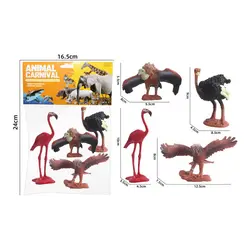 Set 4 Figurine Păsări Migratoare, Detalii Realiste, Material Plastic Rezistent, Dimensiuni între 8 cm și 12 cm, Multicolor