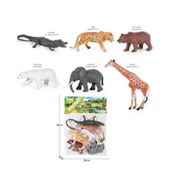 Set Figurine Animale Sălbatice „Wild Adventure”, Include Urs Polar și Animale Mari, Detalii Realiste, Dimensiuni 12-16 cm