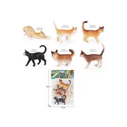 Set 6 Figurine Pisici de Rasă, Detalii Realiste, Ideale pentru Colecționari și Jocuri de Rol, Dimensiuni 5 cm, Multicolor