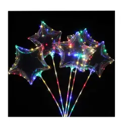 Set 50 Baloane Party cu LED multicolor forma Steluta pentru petreceri si evenimente