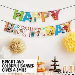 Ghirlandă Decorativă pentru Petrecere, Model Multicolore, Lungime Variabilă