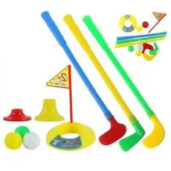 noSet Mini Golf Fun Park din plastic pentru copii cu crose și mingine