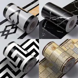 Plintă Autoadezivă pentru Pardoseală sau Perete, Design Marmură, Impermeabilă – 10 cm x 5 m