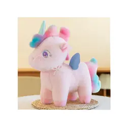 Unicorn cu aripi din pluș multicolor – jucărie moale decorativă pentru copii