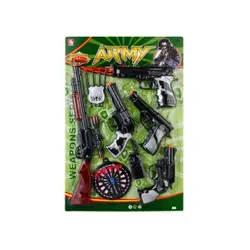 Set Militar de Joacă Army Special Forces, Include Pușcă de Asalt, Pistol, Grenadă și Accesorii Tactice, Lungime Pușcă 45 cm, Camuflaj Militar