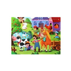 Set Puzzle Educațional pentru Copii, Diverse Tematici (Cifre, Alfabet, Animale), Material Rezistent, Culori Vibrante