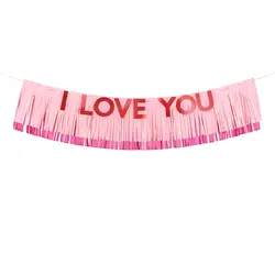 Banner Decorativ „I Love You” pentru Valentine's Day sau Aniversări, Dimensiuni 150 cm x 30 cm
