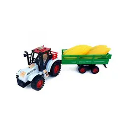 Tractor de jucărie cu remorcă pentru transport porumb