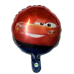 Balon din Folie de Aluminiu Rotund, Model Lightning McQueen - Cars, 25 x 25 cm