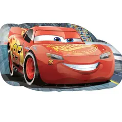 Balon din Folie de Aluminiu Figurină Mașină de Curse Roșie, Decor Tematic Fulger McQueen, 76 x 43 cm