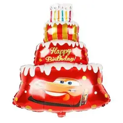 Balon din Folie de Aluminiu Tip Figurină Tort, Model Lightning McQueen - Cars, 82 x 60 cm