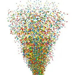 Confetti multicolore pentru baloane transparente