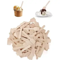 Set 100 Linguri din Lemn Biodegradabile – Alternativă Eco-Friendly la Plastic