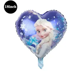 Balon din Folie de Aluminiu în Formă de Inimă, Elsa Frozen, 45 x 45 cm