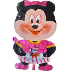 Balon din Folie de Aluminiu Figurină Minnie Mouse în Rochie Roz, Decor Aniversar, 70 x 45 cm