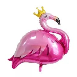 Balon din Folie de Aluminiu Figurină Flamingo Roz Gigant, Decor Tropical, 98 x 97 cm