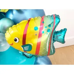 Balon din Folie de Aluminiu Figurină Pește Tropical Multicolat, 78 x 56 cm