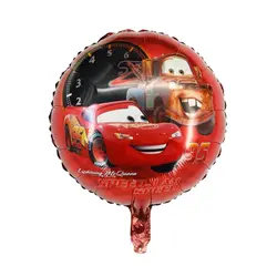 Balon din Folie de Aluminiu Rotund, Design Cars - Fulger McQueen, 45 x 45 cm