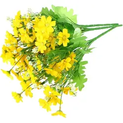 Buchet de Flori Artificiale cu 7 Capete, Model Girasol/Margaretă, Înălțime 31 cm