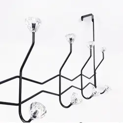 Suport Metalic cu Cârlige pentru Ușă, Organizator Haine și Accesorii, 51 x 12.5 x 34 cm