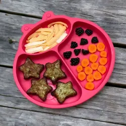 Farfurie pentru Bebeluși din Silicon Alimentar cu Ventuză Anti-Alunecare