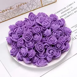 Set 100 Flori Artificiale din Spumă (Foam), Model Trandafiri, 3,5 cm