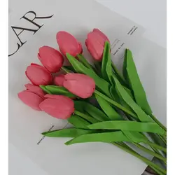 Buchet de Lalele Artificiale cu Aspect Realist (Real Touch), 33 cm