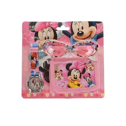 Set Cadou 3-în-1 pentru Copii: Ceas de Mână Analogic, Portofel cu Scai și Ochelari de Soare, Diverse Modele