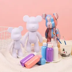 Figurină Ursuleț Alb pentru Pictat și Colorat, Material Rezistent, Înălțime 23 cm