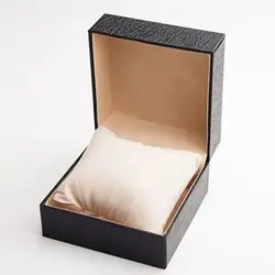 Cutie pentru Ceas din Lemn cu Perniță din Catifea, Organizator Cadou, 10 x 10 x 6 cm