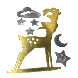 Stickere Decorative de Perete Stil Oglindă Acrilică, Sigure pentru Copii, Diverse Forme și Modele