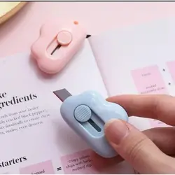 Cutter mini portabil pentru tăiat hârtie, design compact și sigur