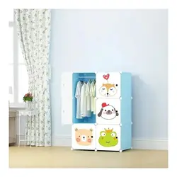 Dulap Modular de Depozitare pentru Copii, Polipropilenă, 4 Compartimente + 1 Zonă Umerașe, 75 x 37 x 111 cm