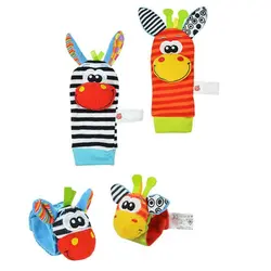 Set 2 Șosete și 2 Brățări cu Zornăitoare pentru Bebeluși