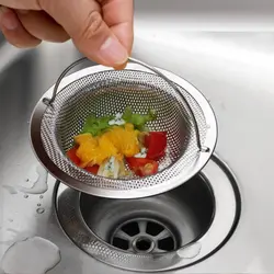 Sită din oțel inoxidabil pentru chiuvetă, cu mâner, diametru interior 8 cm