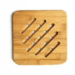 Suport pentru oale din lemn natural, 16.5 x 6.5 x 1 cm