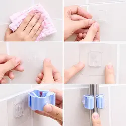 Suport autoadeziv multifuncțional pentru mături și ustensile, 6 x 6 x 5 cm