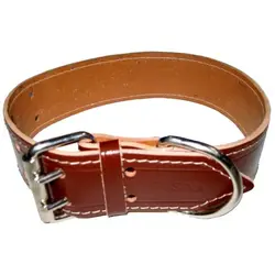 Zgardă din piele pentru câini, 60 × 3 cm