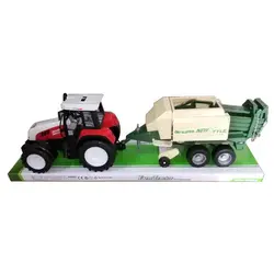Set Utilaj Agricol „Harvest Master” – Tractor cu Remorcă Balotieră și Mecanism de Colectare
