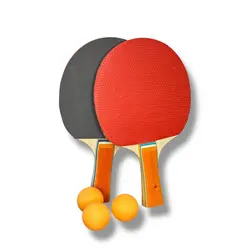 Set Tenis de Masă Portabil cu Fileu Extensibil, 2 Palete și 3 Mingi – Set Complet 2 Jucători