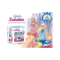 Păpușă pe Skateboard Muzical cu funcție „Bump & Go”, Lumini LED și Efecte Sonore